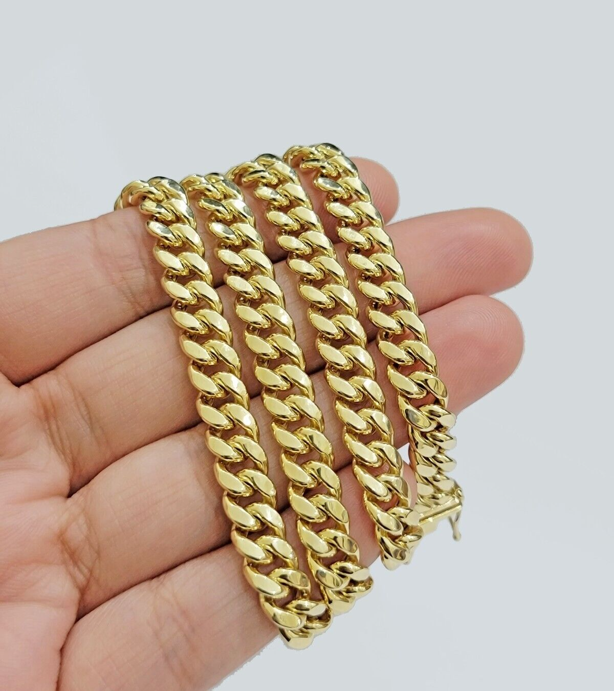 10k Yellow Gold Miami Cuban Link Chain Necklace 7mm 28'' Real 10kt SALE Box Lock