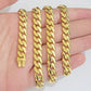 10kt Yellow Gold Royal Miami Cuban Link Monaco Chain 10k Necklace 26 Inches 9mm