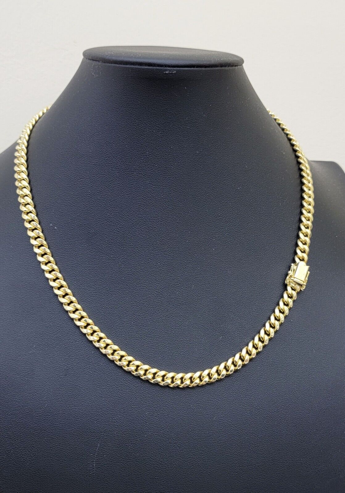 10k Yellow Gold Miami Cuban Link Chain Necklace 7mm 28'' Real 10kt SALE Box Lock