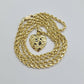 Real 10k Yellow gold nugget heart pendant  charm 10kt gold