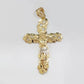 Real 10k Gold Nugget Jesus Crucifix Cross Charm Pendant 10kt Yellow Gold Men