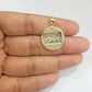 Real 10k Gold Last Supper Charm Circular Pendant 10kt Yellow Gold Men Women