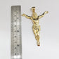 Real 10k Yellow Gold Jesus Crucifix Charm 10kt Pendant Men Women