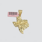 14k Yellow Gold Miami Cuban Chain 20 Inch Necklace Texas Map Charm Pendant Real