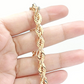 Real 10kt Solid Rose Gold Rope Bracelet Unisex 8.5'' Inches 7mm