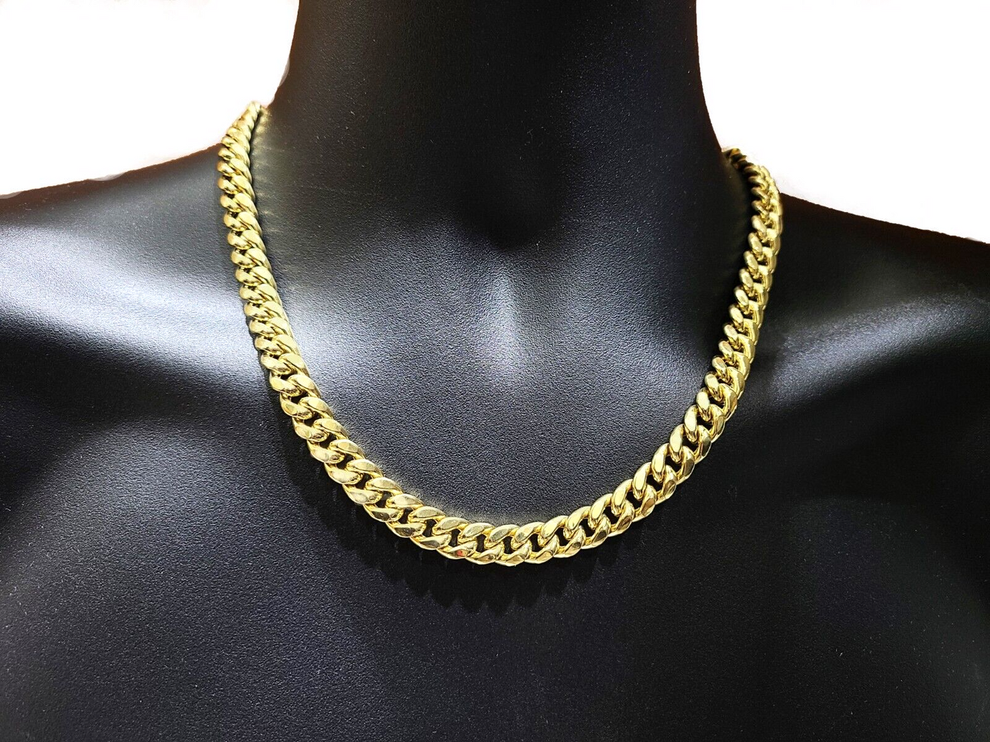 Real 14k Yellow Gold Necklace Miami Cuban Chain 9mm 20" inch 14kt Unisex Chain