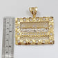 Real 14k Gold Nugget Last Supper Charm  2.6 inch 14kt Yellow Gold