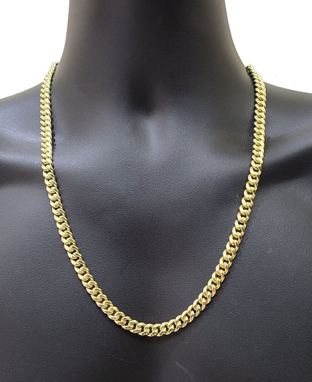 14k Yellow Gold Miami Cuban Link Chain 8mm 20" Necklace Box Lock REAL