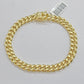 10k Yellow Gold Miami Cuban Link Bracelet 7" inch 8mm Real 10kt Kids and Ladies