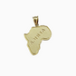 10k Yellow Gold Africa Map Charm Rope Chain 24 Inch Necklace Pendant SET SALE
