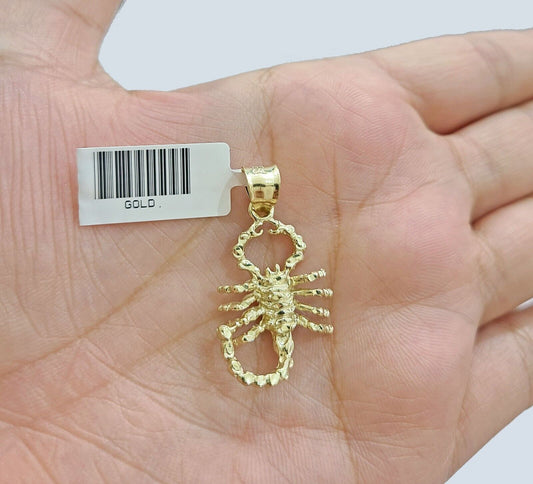 Real 10k Yellow Gold Scorpio Charm Pendant 10kt for Chain