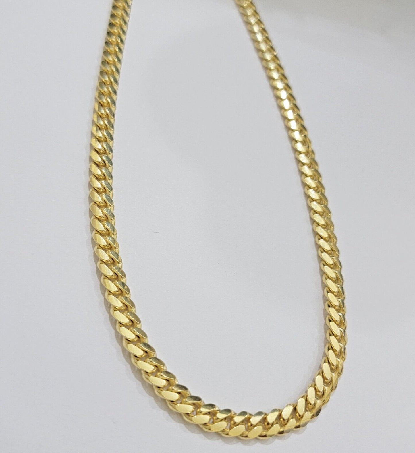 Real 10k Yellow Gold Chain 24 Inch 6mm Miami Cuban Link SOLID 10kt Strong Link