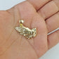 Real 10k Yellow Gold Praying Hands Charm Pendant 10kt for Chain Men Women
