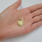 Real 10k Yellow gold nugget heart pendant  charm 10kt gold