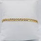 Real 10k Yellow Gold Cuban Curb link Bracelet 4mm 7" Inches Diamond Cut 10kt