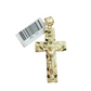 10k Yellow Gold Nugget Jesus Cross Charm Pendant 2'' inches Real 10kt SALE Chain