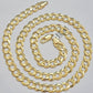 Real 10k Gold Chain Cuban Curb Link 22 Inch 10mm Solid 10kt Yellow Gold Necklace