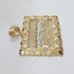 Real 14k Gold Nugget Last Supper Charm  2.6 inch 14kt Yellow Gold