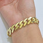 Real 10k Yellow Gold Bracelet 13mm 8 Inch Royal Monaco Cuban Link Mens Box Clasp