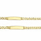 Real 10K Yellow Gold Cuban Curb Link ID Bracelet 8-8.5 Inches 8mm 10kt Gold