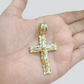 10k Yellow Gold Miami Cuban Chain 5mm 18" inch Necklace Jesus Cross Charm Real