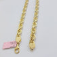 Real 14k Gold Rope Chain Necklace 8mm 22 Inch Diamond Cut SOLID 14kt Yellow Gold