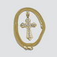 Real 10k Yellow Gold Franco Chain 2.5mm 20" inch Necklace Jesus Cross Charm 10kt