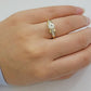 Real 10k Yellow Gold Ladies Ring Wedding  Engagement Band 10kt Gold & Solitaire