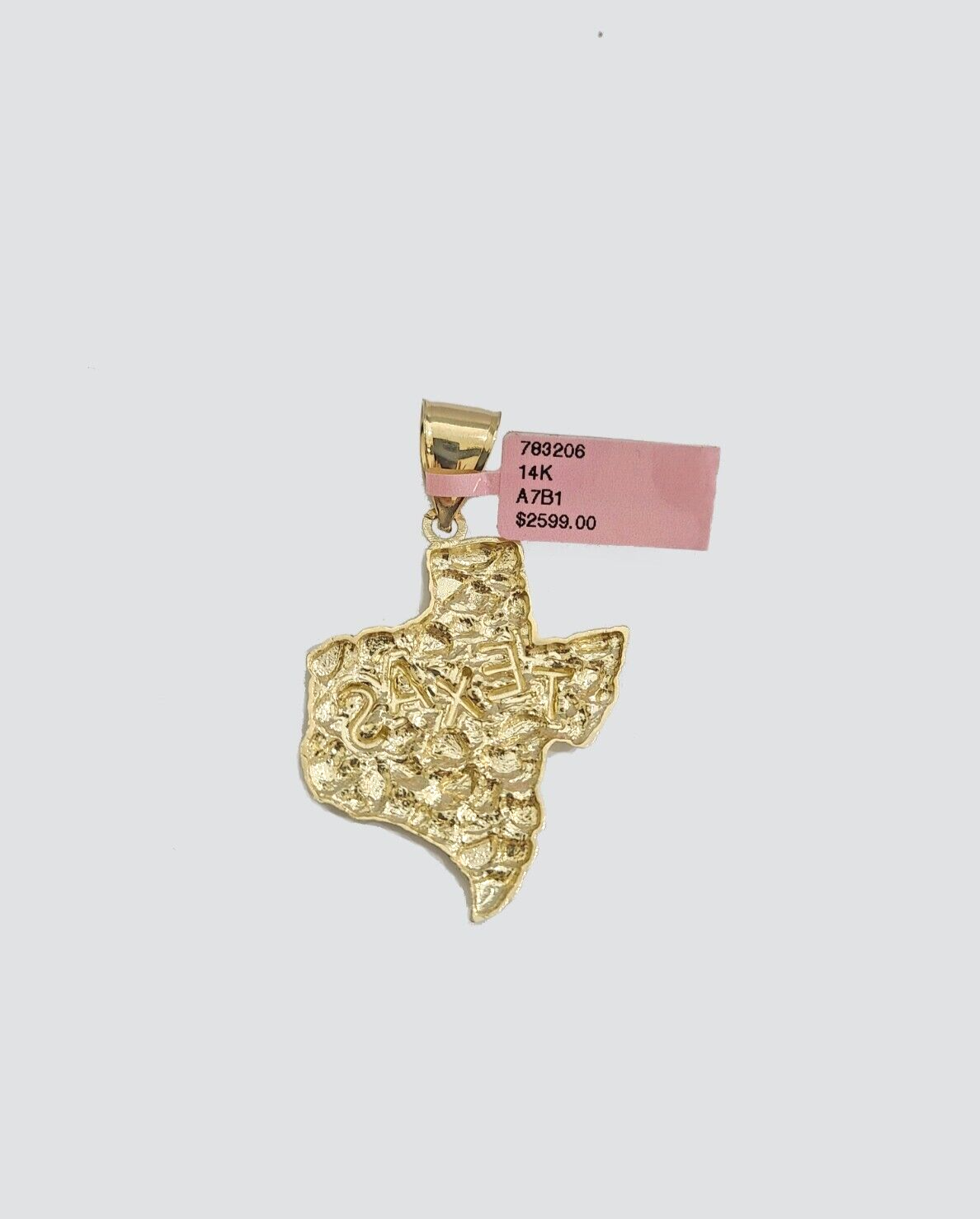 14k Yellow Gold Miami Cuban Chain 20 Inch Necklace Texas Map Charm Pendant Real