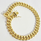 10k Yellow Gold Miami Cuban Link Bracelet 8.5" inch 9mm Real 10kt Box Lock