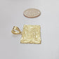 Real 10k Gold Square Pendant Last Supper Charm 10kt Yellow Gold