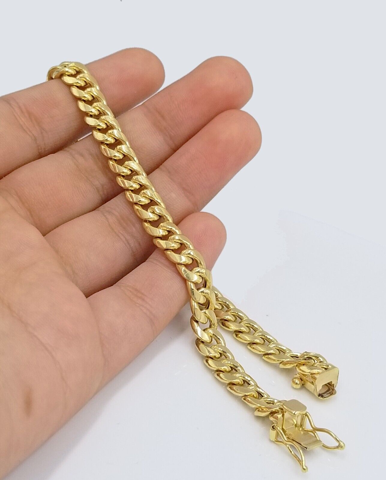 Real 10k Yellow Gold 6mm Miami Cuban Link Bracelet 8" inch Men and Women