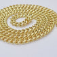 14k Yellow Gold Miami Cuban Link Chain 7mm 24" Necklace Box Lock REAL