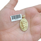 10k Gold Circular Jesus Head Charm Rope Chain Necklace 3mm 28'' Set Pendant 10kt