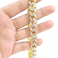 Real 10k Yellow Gold 10mm Monaco Chain Diamond Cut 22" inch Necklace