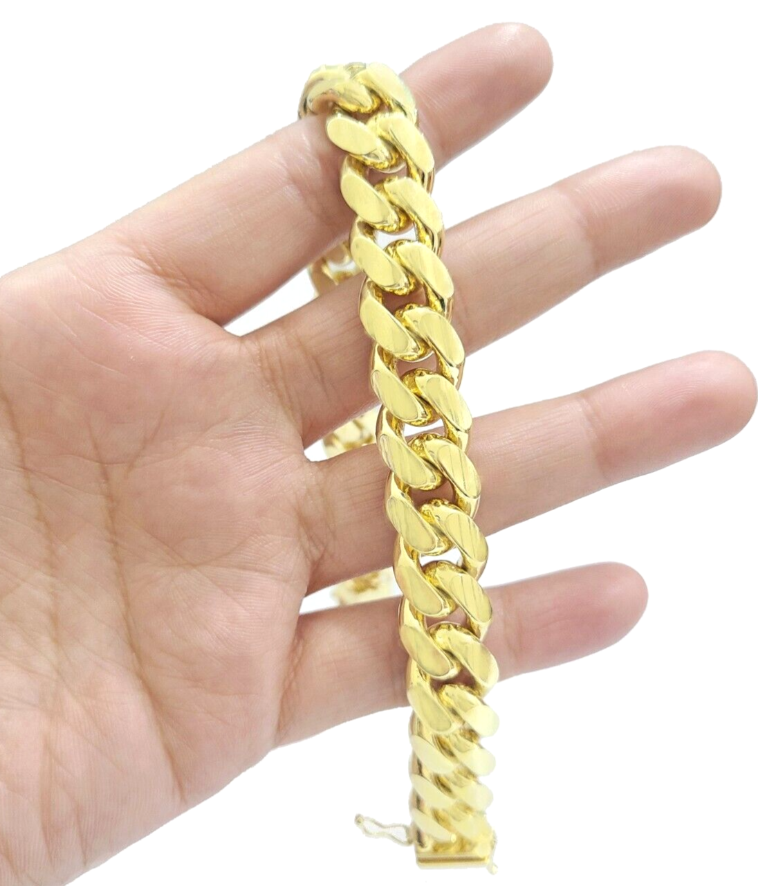 Real 14k Yellow Solid Gold 13mm Miami Cuban Bracelet 9.5'' inch 14kt Unisex