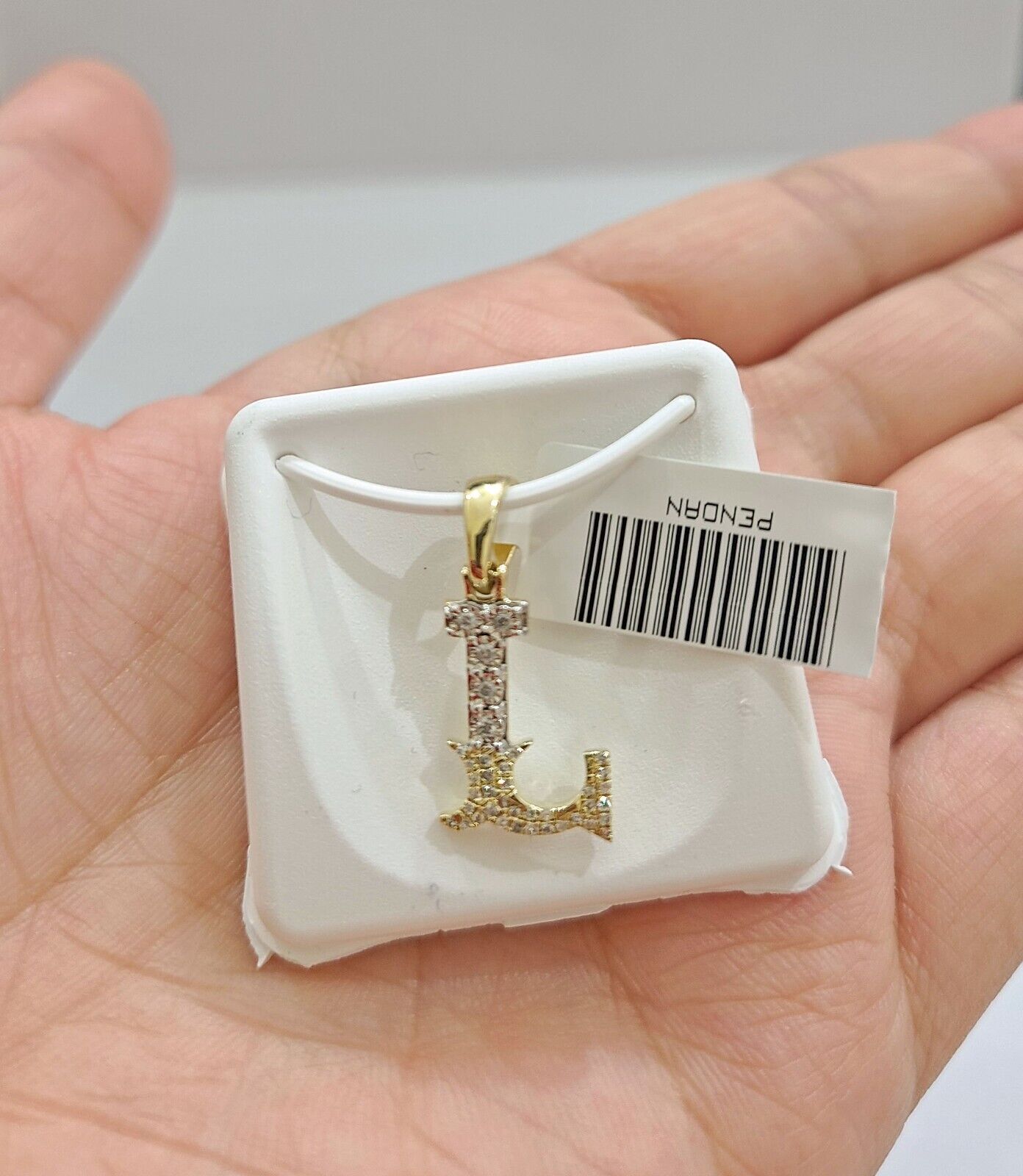 Real 10K Yellow Gold Initials Diamond Cut Charm A-Z Pendant  Alphabets