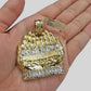 Real 10kt Yellow Gold Praying Hand Last Supper Pendant charm 3D style