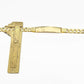 Real 10K Yellow Gold Cuban Curb Link ID Bracelet 8-8.5 Inches 8mm 10kt Gold