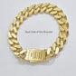 Real 10k Yellow Gold Bracelet 13mm 8 Inch Royal Monaco Cuban Link Mens Box Clasp