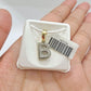 Real 10K Yellow Gold Initials Diamond Cut Charm A-Z Pendant Alphabets