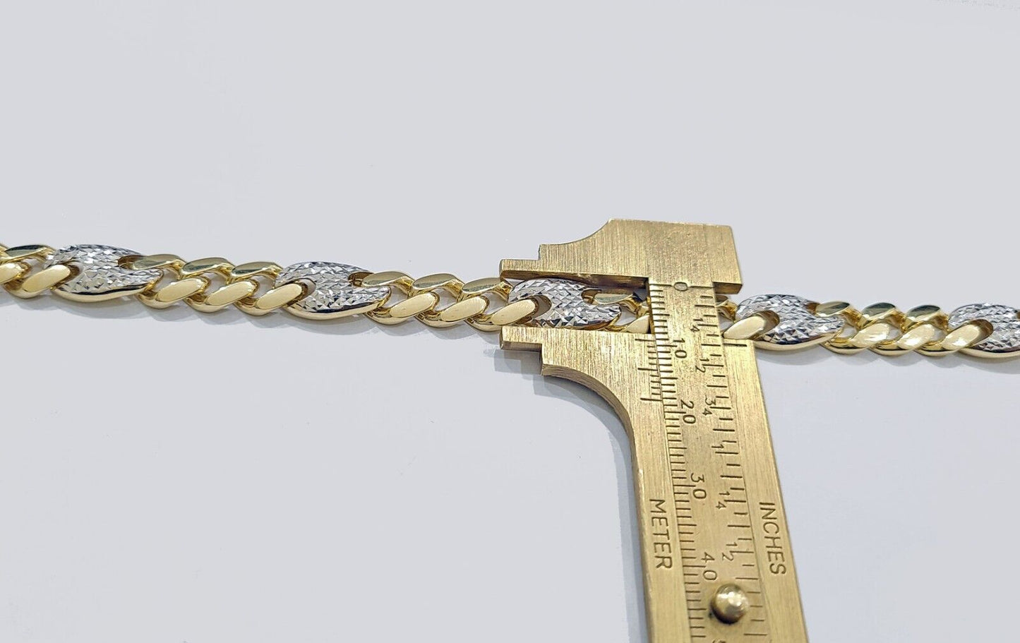 Real 10kt Yellow Gold Miami Cuban Mariner Link Bracelet Unisex 9'' 8mm
