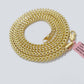 14k Yellow Gold Franco Chain Two-tone Necklace 4mm 18 Inch Diamond Cut 14kt SALE