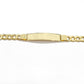 Real 10K Yellow Gold Cuban Curb Link ID Bracelet 8-8.5 Inches 8mm 10kt Gold