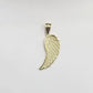 Real 10k Yellow Gold Diamond Cut Angel Wing Charm Pendant 10kt Men Women