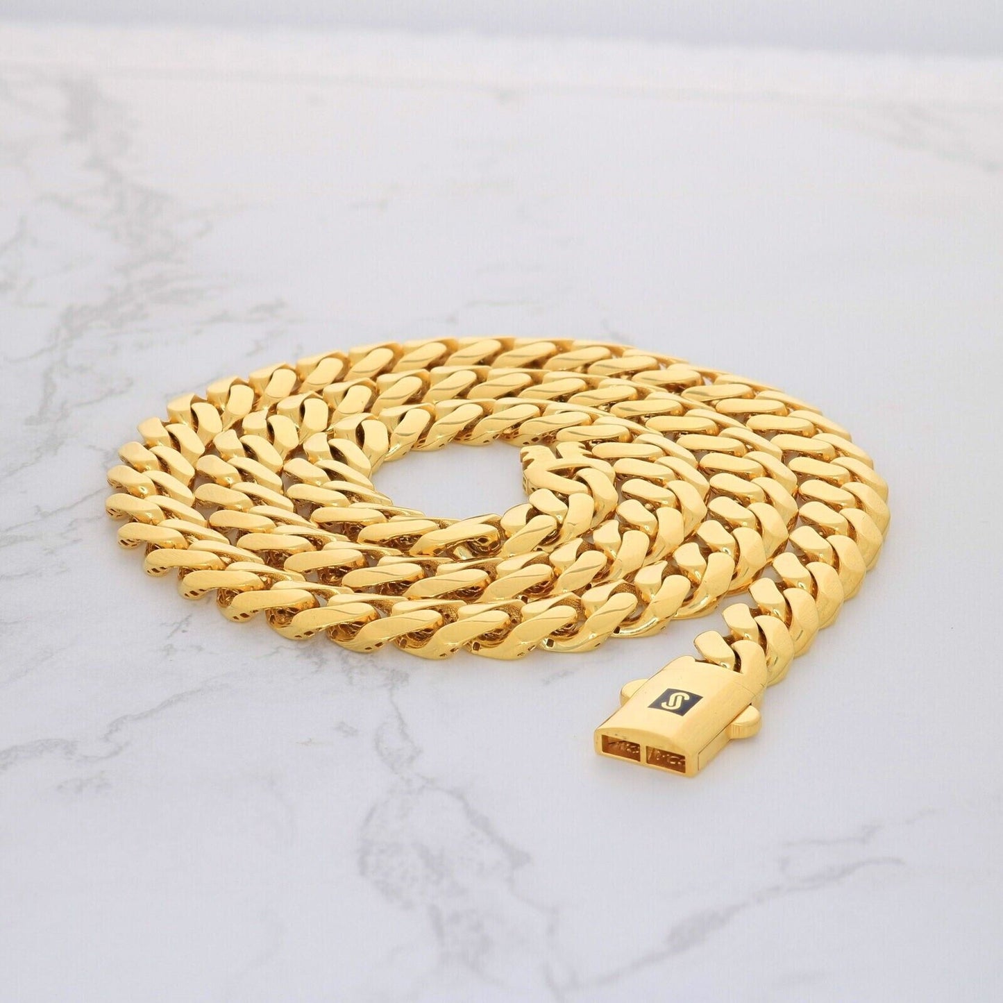 10kt Yellow Gold Royal Miami Cuban Link Monaco Chain 10k Necklace 26 Inches 9mm