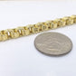 Real 10k Yellow Gold Box Byzantine Necklace 6.5mm 28" inch For Men 10kt Chain