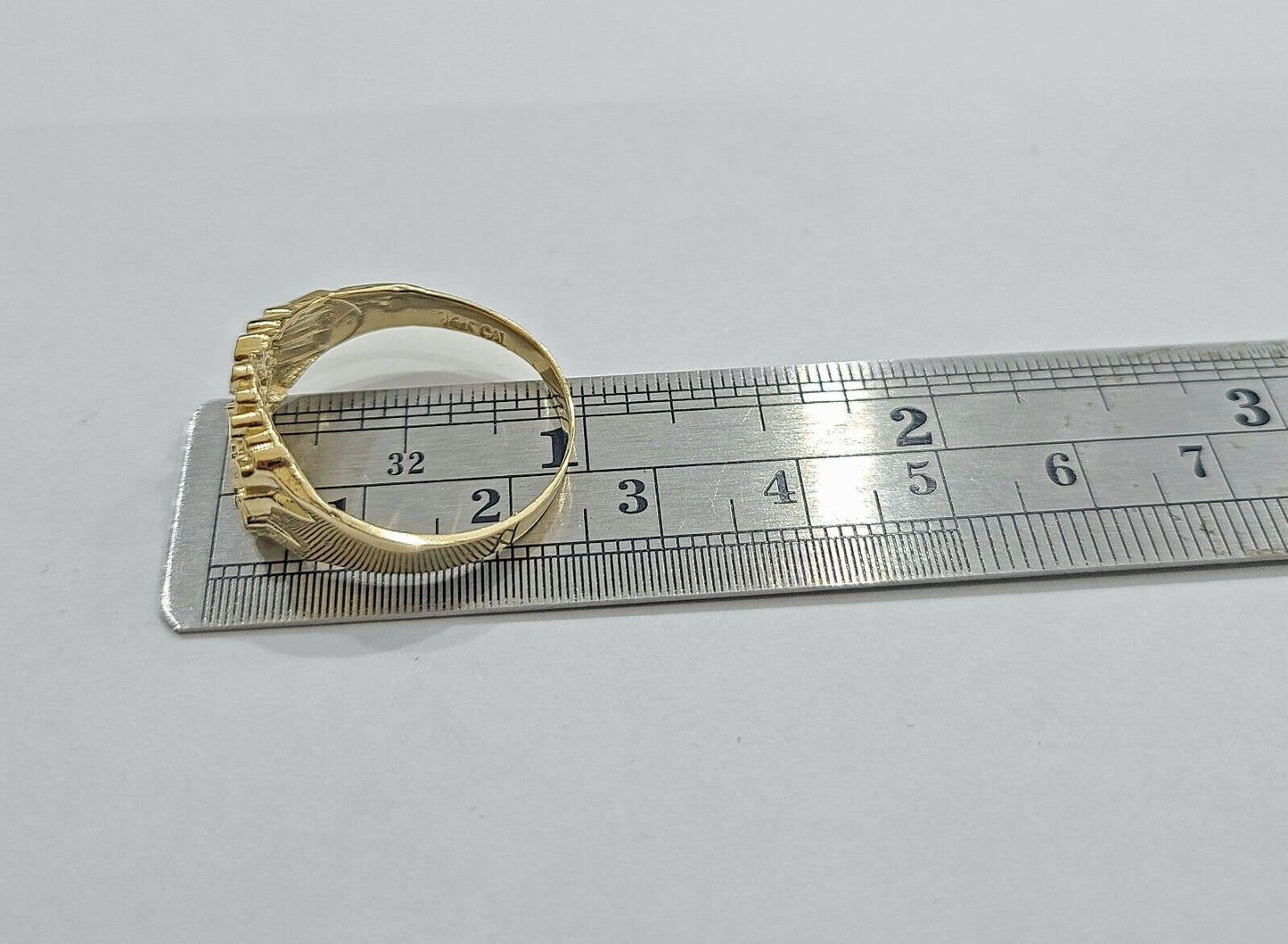 Real 14k Gold Men's Ring Nugget Size 10.5 14kt Yellow Gold Unisex