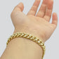 Real 10k Yellow Gold 8mm Miami Cuban Link Bracelet 8" inch Men and Women