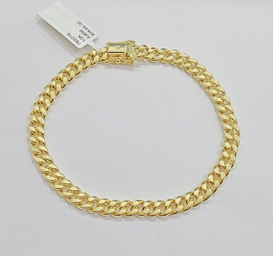 10k Yellow Gold Bracelet Miami Cuban Link 8 inch 6mm REAL 10kt Men Women